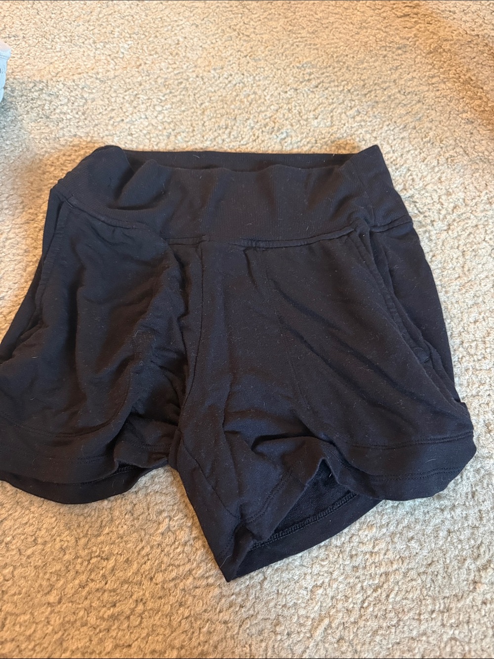 Athleta Black High-Rise Athletic Shorts with Curved Hem